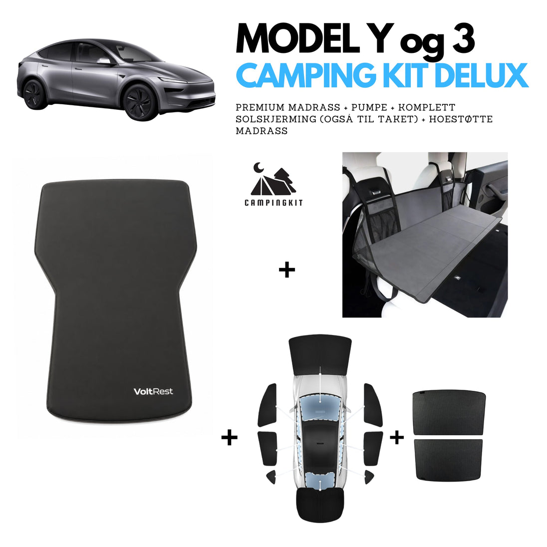 Camping Kit Deluxe – Tesla Model 3 og Y - bilde 1