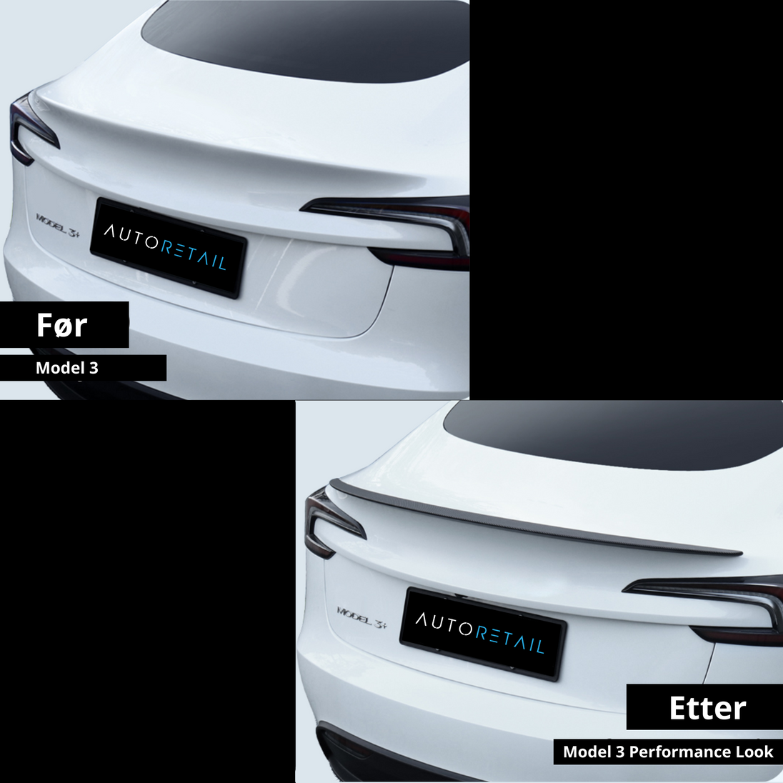 Spoiler til Tesla Model 3 Highland