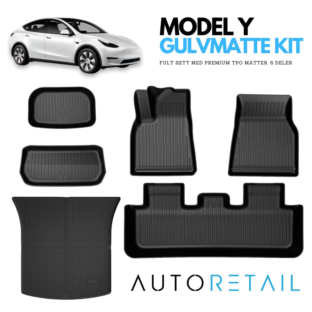 Gulvmatte Kit – Tesla Model Y 2021-2024 - bilde 1